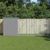 vidaXL Búda pre psa s výbehom bledosivá 214x661x181 cm pozink. oceľ - Sivá - 183498-117508