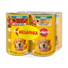 PEDIGREE Adult CAN 4X400G - mokré krmivo pre psov v želé (2x S KURACÍM MÄSOM, 2x S HOVÄDZÍM MÄSOM)