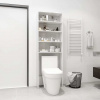 Skříňka nad pračku bílá s vysokým leskem 64 x 24 x 190 cm High gloss white 808410