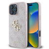 Originálny zadný kryt Guess PU 4G Metal Logo pre iPhone 16 Pro Max Pink