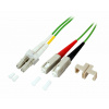 Fiber kábel LC-SC, 3m Duplex OM5(50/125µm), LSOH, 2mm, zelený