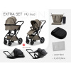 MOONPIÚ Extra set Black matt - MUD kombinovaný kočík