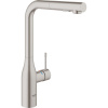 GROHE Essence páková drezová batéria s vyťažiteľnou sprškou s prepínaním, 2jet, výška výtoku 315 mm, Supersteel, 30270DC0