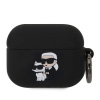 Karl Lagerfeld puzdro gumené Apple Airpods Pro KLAPRUNKC čierne