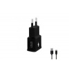WG - Síťová nabíječka 1x USB-A, Quick Charge 3.0, 5V-9V-12V + kabel USB-A na Micro USB, black