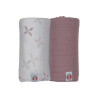 LODGER Swaddler Solid Matcha 2balenie 110 x 110 cm Powder/Rose