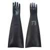 PORTWEST HEAVYWEIGHT RUBBER A803 / Chemická latexová rukavica, dĺžka 60 cm - čierna L