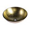 SAPHO BEAUTY SHAY Ø42cm umývadlo na dosku okrúhle, bez prepadu, sklenené, 2501-22