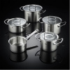 FISSLER Original Profi Collection - sada 5 hrncov z nerezovej ocele so sklenenými vekami