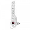 Predlžovací kábel 2 m / 6 zásuviek / s vypínačom / biely / PVC / 1 mm2
