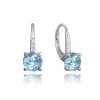 MINET JMAS0150AE00 - MINET Elegantní stříbrné náušnice se světle modrým zirkonem