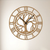 Nástenné hodiny STROM ČASU Farebný dekor: Buk, Farba ručičiek: Černé, Velikost hodin: 64x64