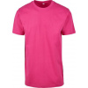 BUILD YOUR BRAND BY 004 / Pánske tričko z ťažkej bavlny - hibiscus pink 5XL