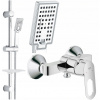 Sprchový panel - GROHE Sprchová batéria + CUBIC 3-CESTNÁ sprcha (Sprchový panel - GROHE Sprchová batéria + CUBIC 3-CESTNÁ sprcha)