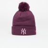 New Era New York Yankees Knit Medium Wmns MLB Wmns Metallic Bobble Beanie Damson Universal Universal