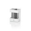 KELA Držiak na zubné kefky Cube polyresin biela KL-23693