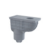 ALCA Univerzálny strešný odkvapkávač 300 × 155/125 mm rovný, sivý AGV2S