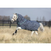 Deka výběhová Rhino Plus Pony Vari Layer®, s krkem, 250 g, navy check/teal Délka zad: 115 cm