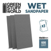 Green Stuff World Brúsny papier 180x90 mm, zrnitosť P600 – mokrý (3 ks)