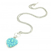 Sea Glass Náhrdelník s veľkou ozdobou (srdce)