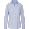 SST | Blouse Office Slim, Popelínová dámska košeľa s dl. rukávom, modrá check light - biela, 46
