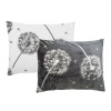 XPOSE® Mikroplyšová obliečka na vankúš PÚPAVY DUO - sivé/biele 70x90 cm, Mikroplyš