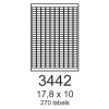 etikety RAYFILM 17,8x10 univerzálne biele R01003442F (1.000 list./A4) (R0100.3442F)