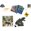 Prívesok na kľúče Jurský svet Dominion sada dino aktivít puzzle kostra nálepky karty