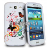 Silikónový obal Samsung Galaxy S3 – Butterfly Swirl – biela