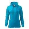 MALFINI Mikina Trendy Zipper 411 na zip, dámská MAL-4114415 L Tyrkysová