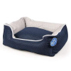DUVO+ Komfortný obdĺžnikový pelech pre psov L - 110x85x26cm - modrý/sivý (DUVO+ Komfortný obdĺžnikový pelech pre psov L - 110x85x26cm - modrý/sivý)