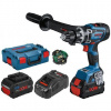 Bosch Náradie - 18V AKU vŕtací skrutkovač s príklepom, 2x aku 8,0 Ah Li-Ion, nabíjačka 06019J5105