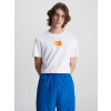 Calvin Klein pánske biele tričko COLORED ADDRESS SMALL BOX J30J322879 XL