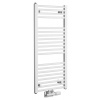 AQUALINE DIRECT 45 x 96cm 447W rovný kúpeľňový radiátor, stredové pripojenie, biely, ELM94T