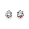 Náušnice s krištáľmi Swarovski Oliver Weber Brilliance Medium rosegold crystal