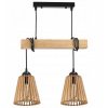 BERGE Závesné stropné LED svietidlo, drevený trám, 2xE27 kužeľový luster