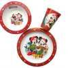 Sada plastového riadu s kelímkom Mickey a Minnie Vianoce