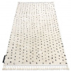 Dywany Łuszczów Koberec BERBER SYLA B752 krémová bodky - strapce, Maroko Shaggy 140x190 cm