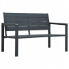 Záhradná lavica, lavička - Vidaxl Garden Bench, 120 cm, šedá, vzhľad HDPE (Vidaxl Garden Bench, 120 cm, šedá, vzhľad HDPE)