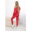Legínovo 3-dielna súprava mikina + top + legíny červená Farba: Malinová, Veľkosť: UNI