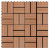 22 ks terasové dlaždice 30 x 30 cm 2 m² WPC hnědé Hnědá 277806