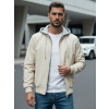 Pánska bomber bunda s kapucňou biela Dstreet TX5020