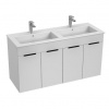 Jika Skrinka Cube s dvojitým drezom 120 cm, biely lesk H4536611763001