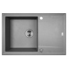 Laveo Megalo, 1-komorový granitový drez 780x500x185 mm, šedá, LAV-SBE_511T