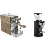 Stone Espresso Mine Premium Wood + Rocket Espresso SUPER FAUSTO, black