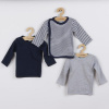Kojenecká košilka New Baby Classic II Kluk 3ks vel. 50, vel. 50, modro-šedá