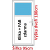 Soft Vchodové plastové dvere 1/3 sklo 95x180 cm - Akce!