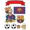 CUKROVÁ TLAČ jedlý obrázok na tortu Cukrová hmota FC BARCELONA MESSI SADA #1