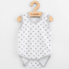 Dojčenské body bez rukávov New Baby Classic II hviezdičky šedé dievča