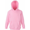 Fruit of the Loom Mikina Classic Kids Hooded Sweat s kapucí, dětská COT-162043040a4 Růžová světlá 116